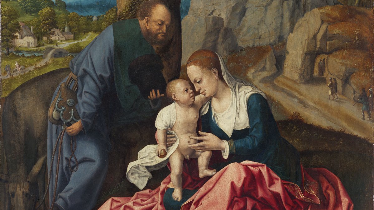 The Rest on the Flight into Egypt - Orley, Bernaert van. Museo